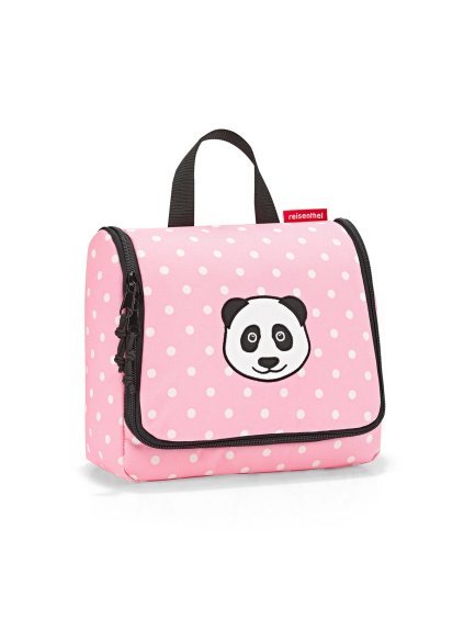 Detská kozmetická taštička Reisenthel Toiletbag Panda dots pink