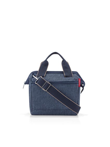 Taška cez rameno Reisenthel Allrounder Cross Herringbone dark blue