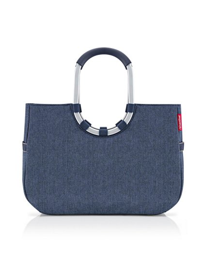Nákupná taška Reisenthel Loopshopper L Herringbone dark blue