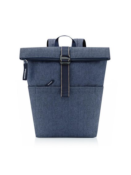 Rolovací batoh Reisenthel Rolltop backpack Herringbone dark blue