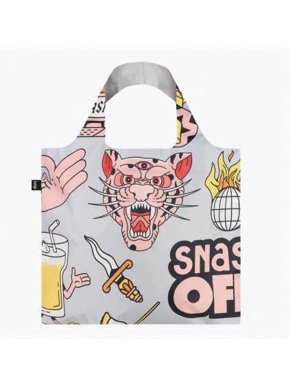 Skladacia nákupná taška LOQI SNASK Tiger Grey