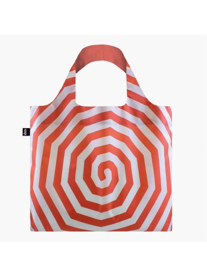 Skladacia nákupná taška LOQI LOUISE BOURGEOIS Spirals Red