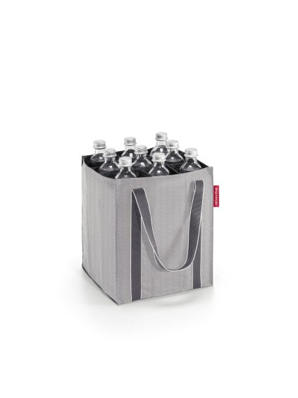 Nákupná taška na fľaše Reisenthel Bottlebag Herringbone grey