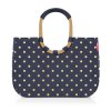Nákupná taška Reisenthel Loopshopper L Frame Metallic dots blue