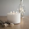 Vosková LED sviečka 3 plamene priemer 15 cm Star Trading Flamme - biela