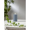 Vosková LED sviečka výška 15 cm Star Trading Flamme Stripe - modrá #4