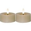 Súprava 2 ks LED čajových sviečok Star Trading Flamme Flow - béžová