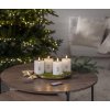 Sada 4 ks LED sviečok Star Trading Flamme Advent - biela #12
