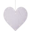Závesné svietiace LED srdce výška 40 cm Star Trading Milla - biele