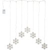 Závesný svetelný LED záves výška 85 cm Star Trading Dew Drop Snowflake - strieborný