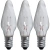 Súprava 3 ks náhradnej žiarovky E10 55V Star Trading Spare Bulb - priehľadná