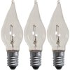 Súprava 3 ks náhradná LED žiarovka E10 a 34V Star Trading Spare Bulb - číra