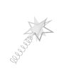 Vianočná hviezda na stromček výška 26 cm Blomus KITAI - strieborná #4