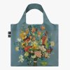 Skladacia nákupná taška LOQI VINCENT VAN GOGH Flower Pattern Blue