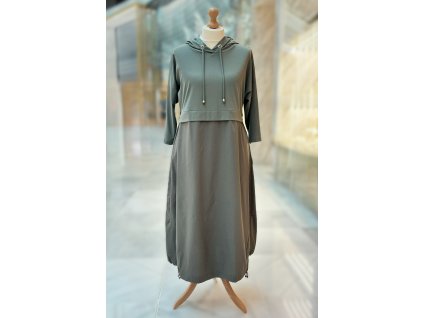 Šaty  casual s kapucou, viskóza, Polsko