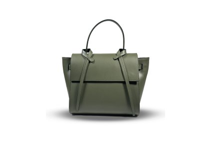 Kabelka kožená s pásky