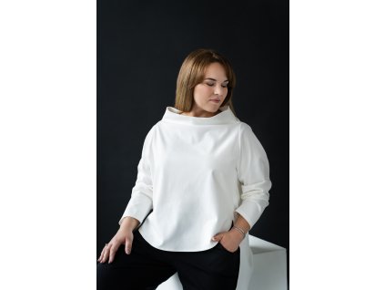 CURVY tunika bílá, viskóza, Itálie