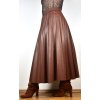 Sukně plisovaná s koženým efektem
