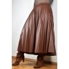Sukně plisovaná s koženým efektem