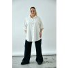Oversized bílá casual košile