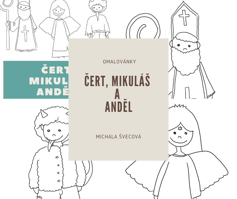 OMALOVÁNKY ČERT, MIKULÁŠ A ANDĚL