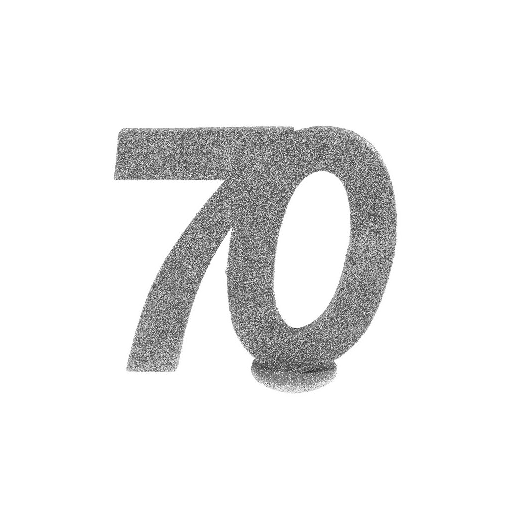 Číslovka na stůl 70 ve stříbrné barvě 1ks