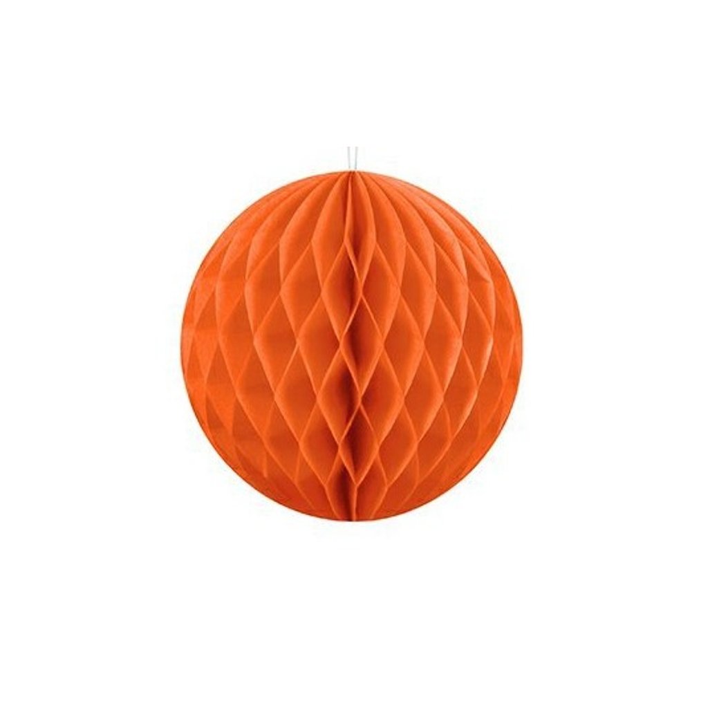 Koule dekorační " Honeycomb" oranžová vel. 30cm