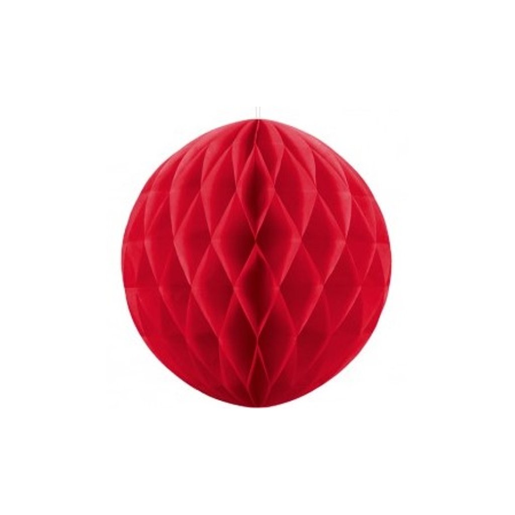 Koule dekorační "Honeycomb" červená vel. 30cm