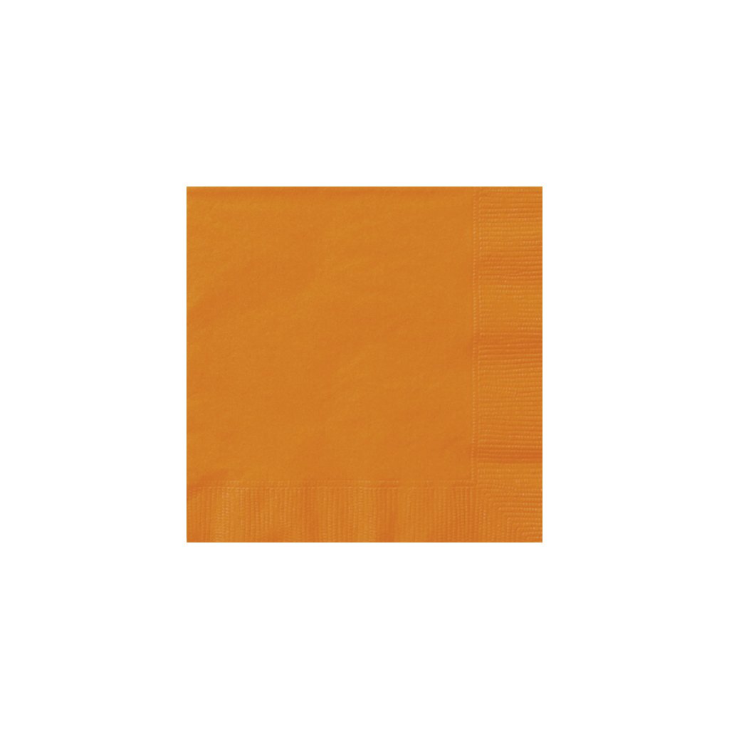 Ubrousky papírové oranžové 33x33cm 20ks