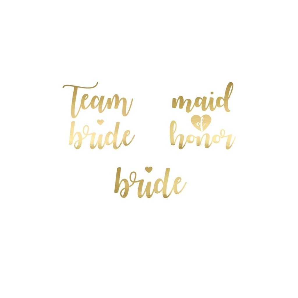 Tetování Team Bride 13ks zlaté