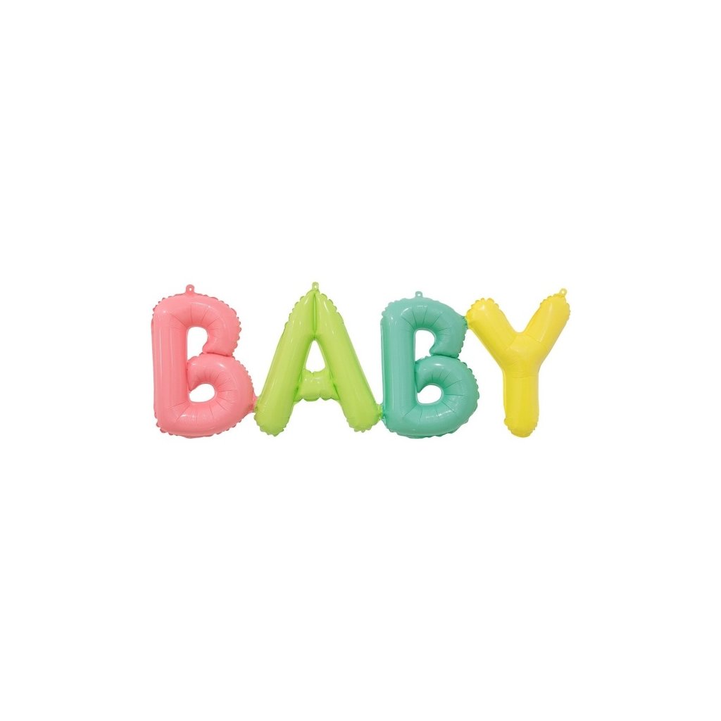 Balónkový nápis Baby barevný 85 x 29 cm