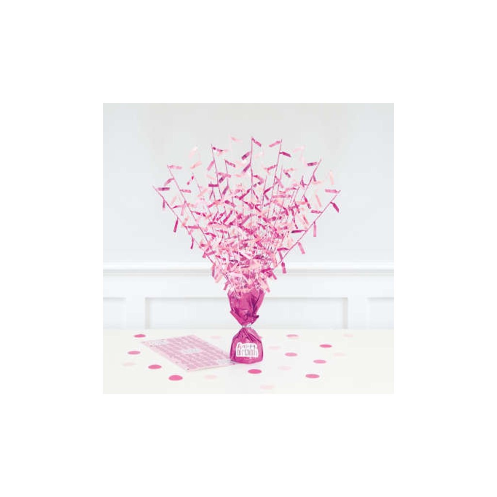 TĚŽÍTKO na balónky střapaté růžové