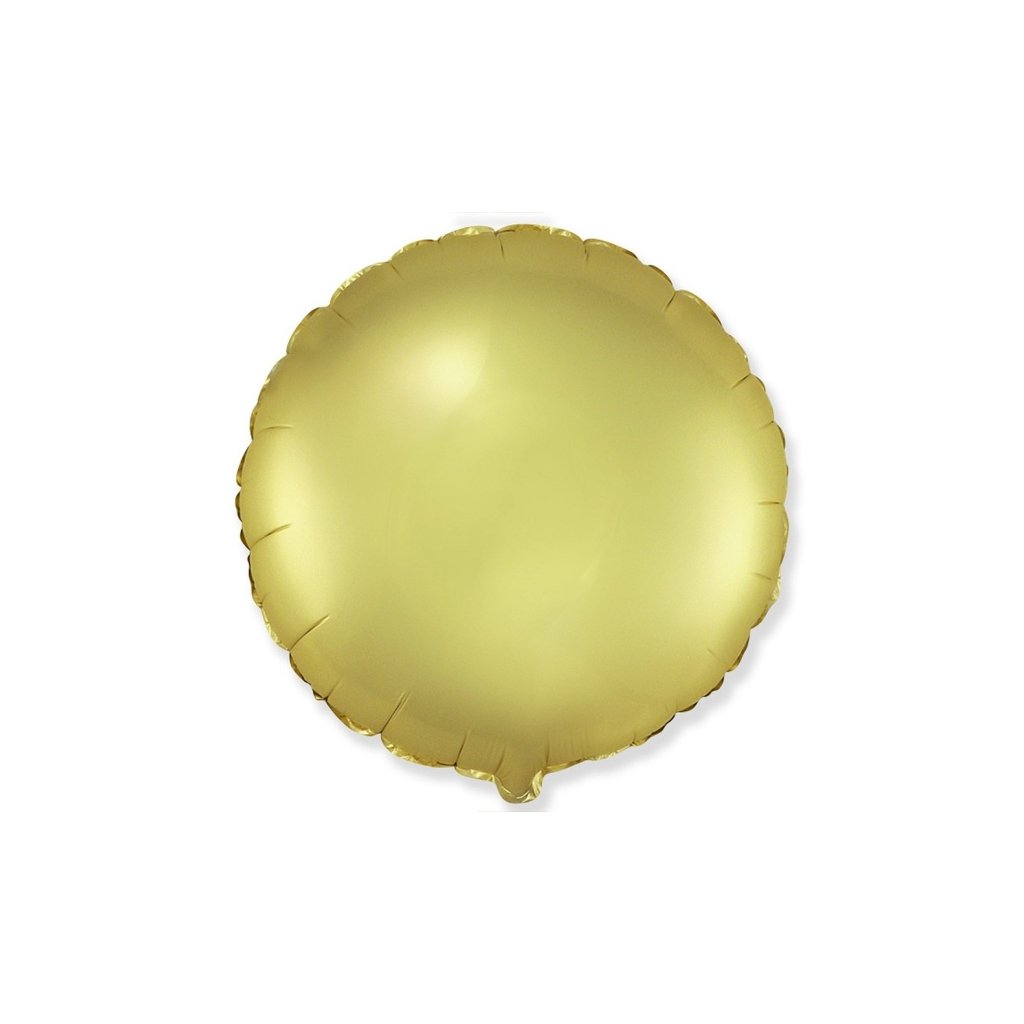 Balónek fóliový Kulatý saténový zlatý 46 cm