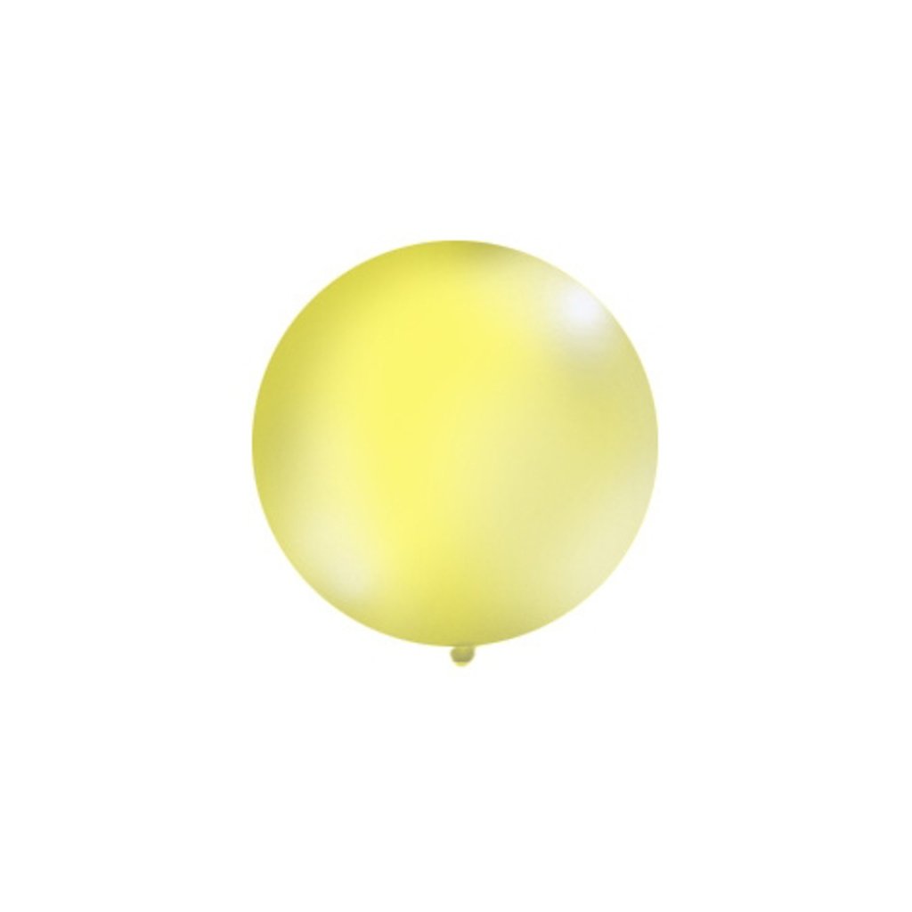 Balón kulatý obří pastelový o průměru 1 m  žlutý