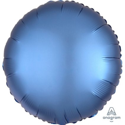 Balon kruhový foliový azurový 43 cm