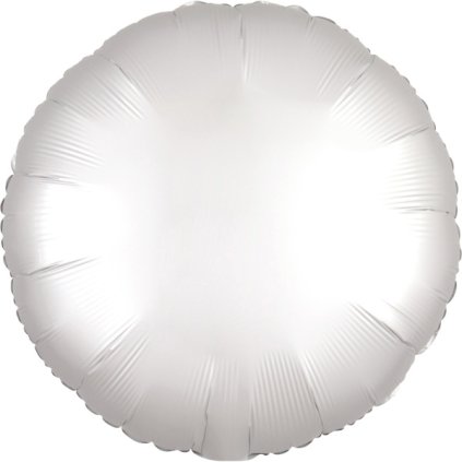 Balon kruhový foliový bílý 43 cm