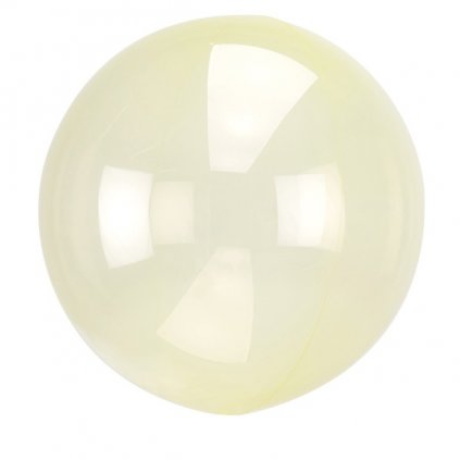 Balon kulatý Crystal Clearz ze speciální žluté mikrofolie 38x40 cm