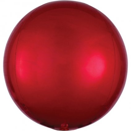 Balon kulatý ORBZ ze speciální červené mikrofolie 38x40 cm