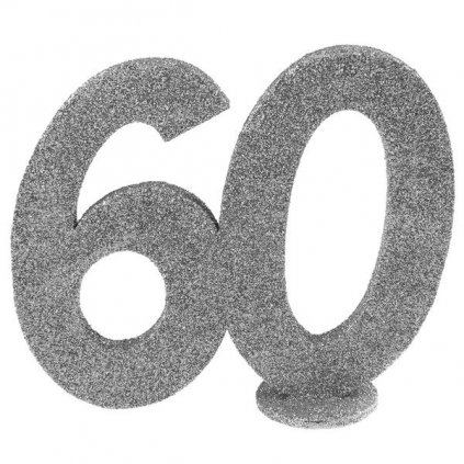 Číslovka na stůl 60 ve stříbrné barvě 1ks