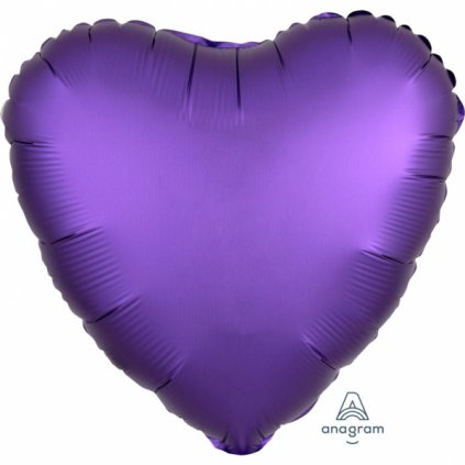 Balónek fóliový Srdce fialové 43 cm