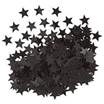 Konfety dekorační černé hvězdy 15g
