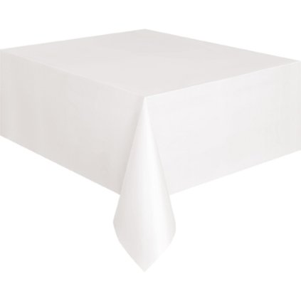Ubrus plastový bílý pro obdélníkový stůl 137x274cm