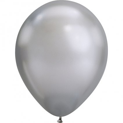 Balónek latexový chromový stříbrný 18 cm 1 ks
