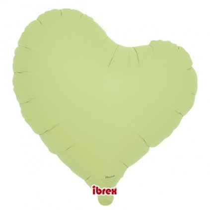 Balónek fóliový Křivé srdce sv. zelené 35 cm 5 ks