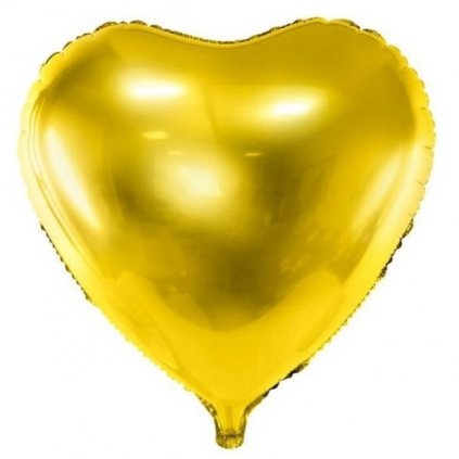 Balónek fóliový Srdce zlaté 61 cm