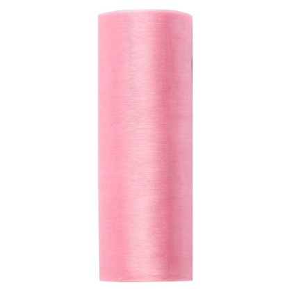 Dekorační textlilie - Organza 16cm/9m Baby pink