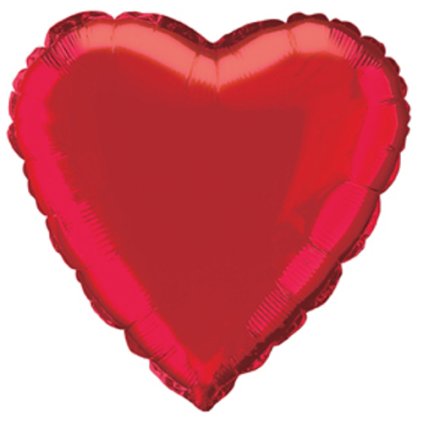 Balónek fóliový Srdce červené 46 cm
