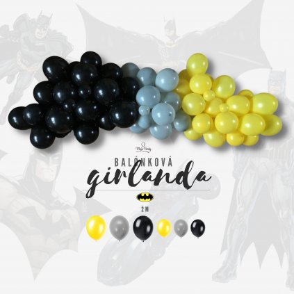 Balónková girlanda Batman colors 2 m