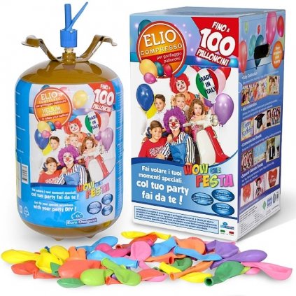 Helium do 100 balonků (balonky součástí balení)