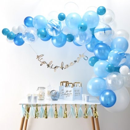 Balonkový set na výrobu balonkového oblouku (girlandy). Barva modrá